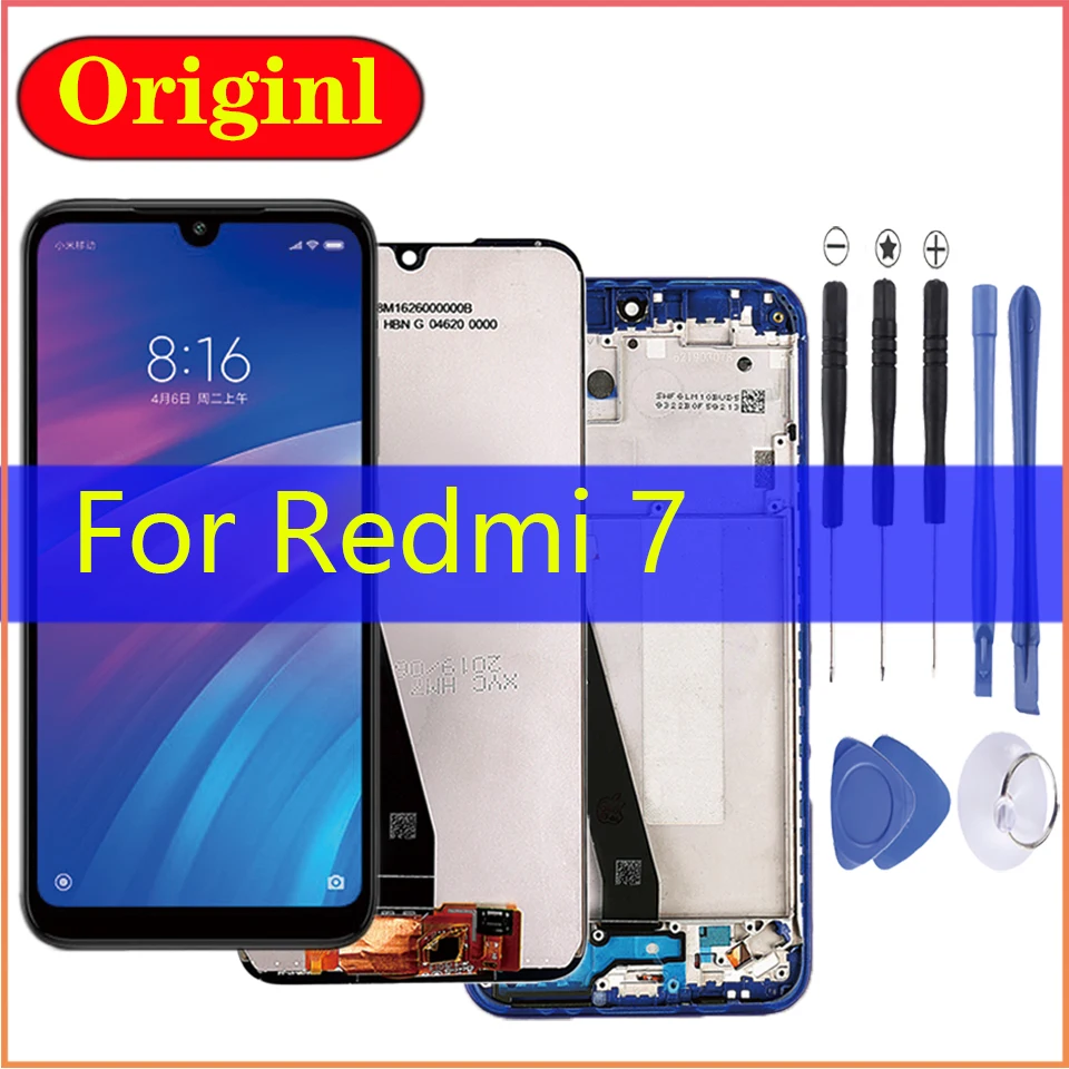 6.26 Inch Original for Xiaomi Redmi 7 LCD Display In Mobile Phone LCDs Frame Digitizer Assembly Parts Touch Screen Replacement 
6.26 Inch Original for Xiaomi Redmi 7 LCD Display In Mobile Phone LCDs Frame Digitizer Assembly Parts Touch Screen Replacement