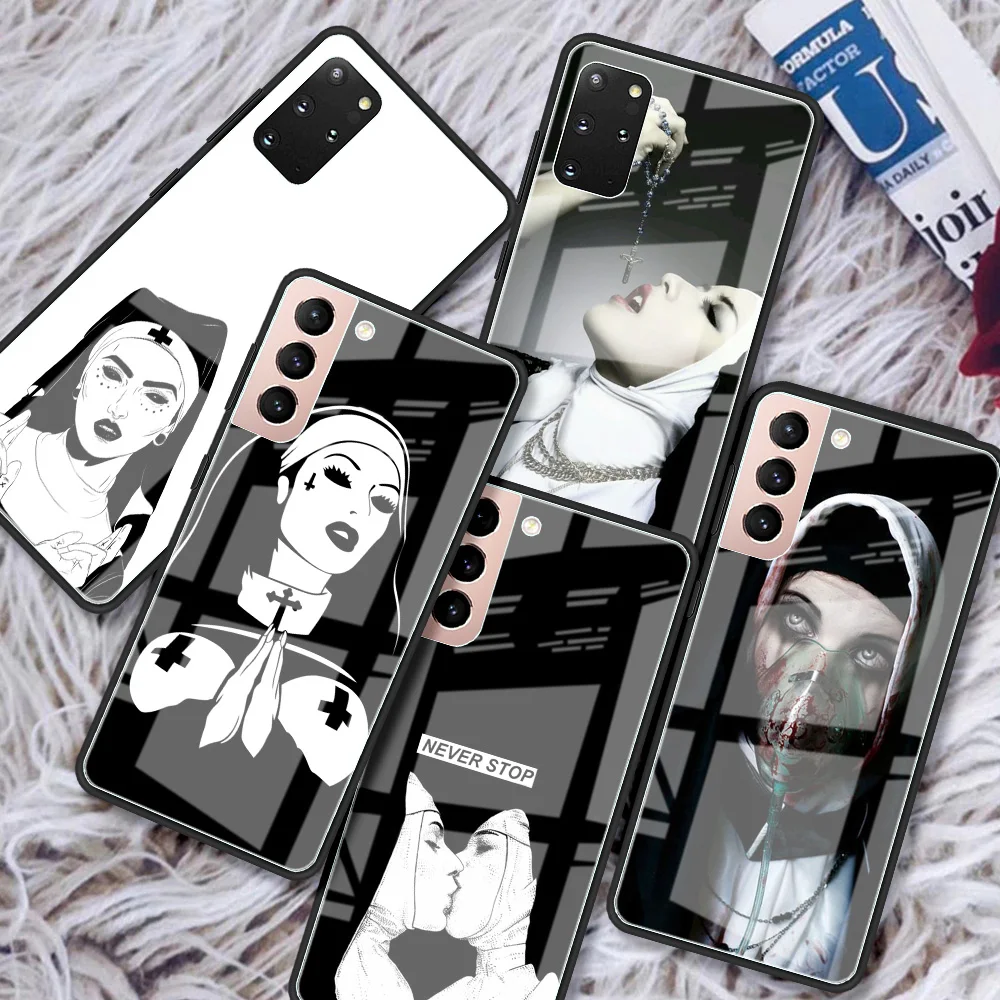 Sister Style Nun Sexy Girl Phone Funda Case For Samsung S22 S21 Ultra S20 FE S10 S8 S9 Plus Tempering Glass Cover Note 20 Capa
Sister Style Nun Sexy Girl Phone Funda Case For Samsung S22 S21 Ultra S20 FE S10 S8 S9 Plus Tempering Glass Cover Note 20 Capa