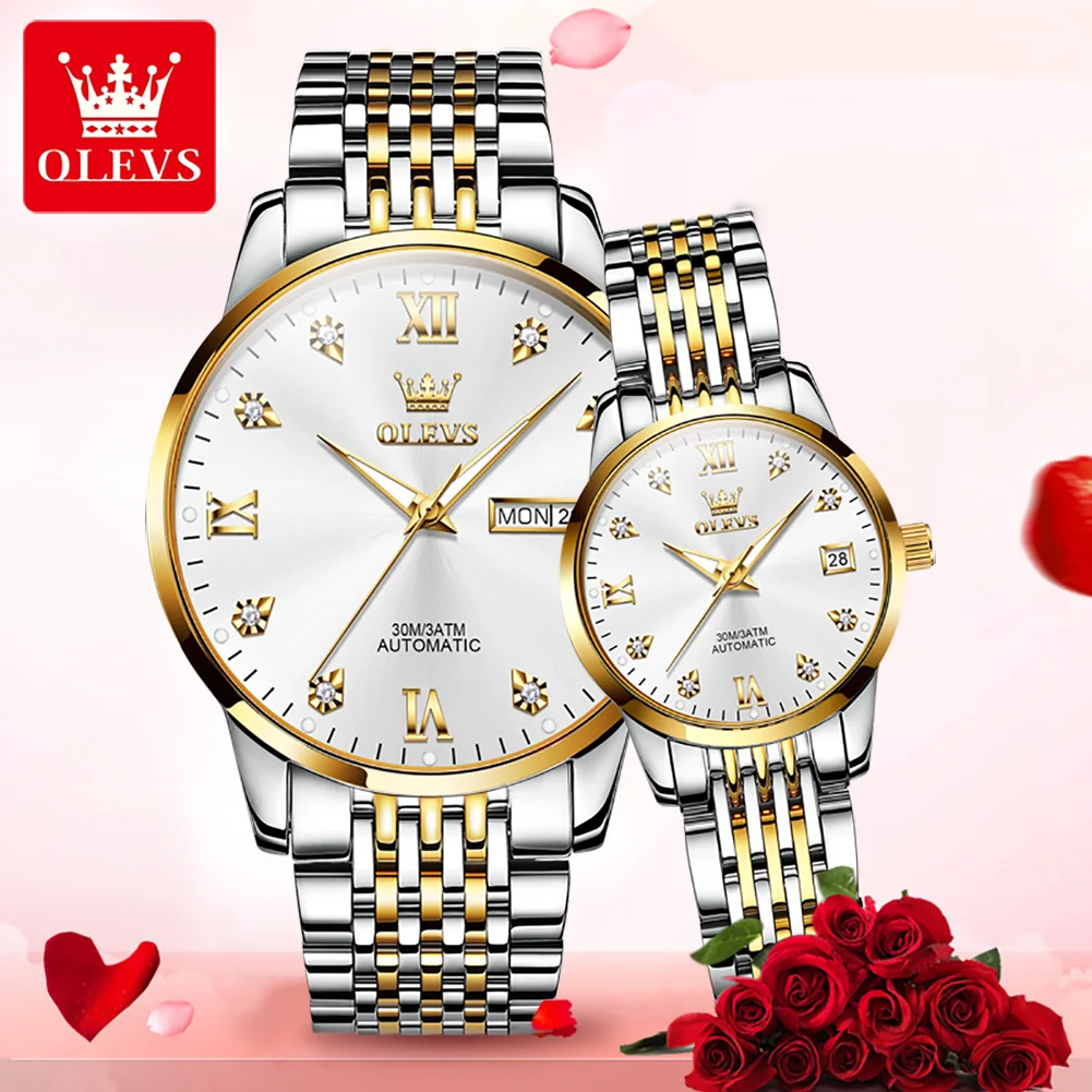 TAXAU Fashion Automatic Mechanical Couple Watches Stainless Steel Waterproof WristWatch Luxury Brand Lover's Watch Gift Suit
TAXAU Fashion Automatic Mechanical Couple Watches Stainless Steel Waterproof WristWatch Luxury Brand Lover's Watch Gift Suit
