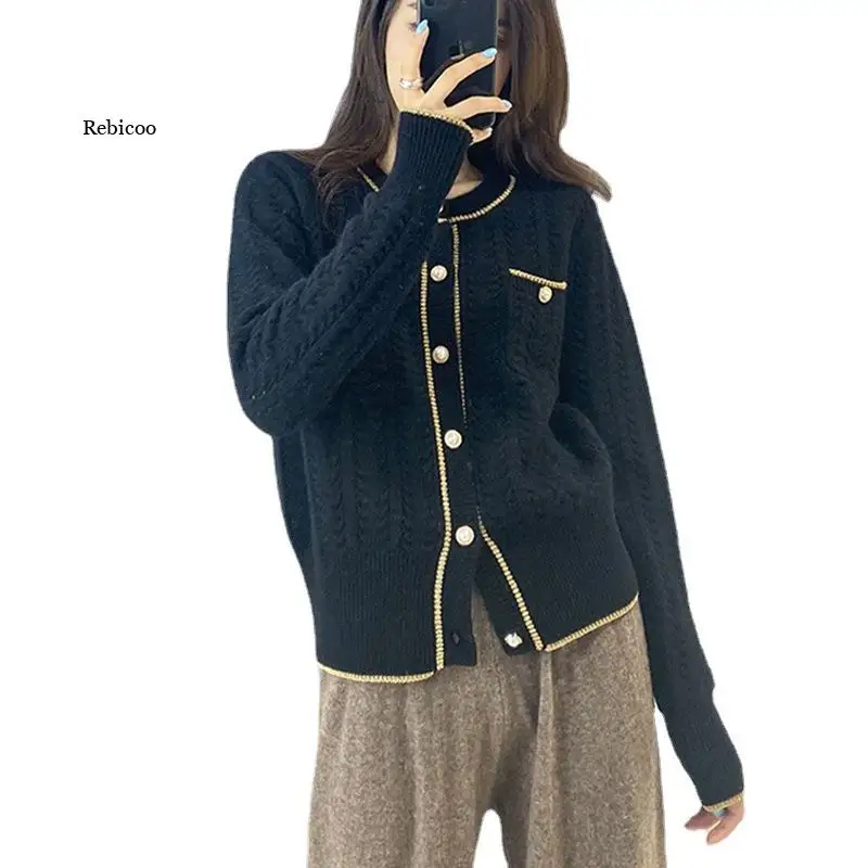 Solid Cardigan Women O-Neck Full Sleeve Casual Knitted Sweaters Women Spring Autumn Korean Fashion Elegant Warm Knitwear Female
Solid Cardigan Women O-Neck Full Sleeve Casual Knitted Sweaters Women Spring Autumn Korean Fashion Elegant Warm Knitwear Female