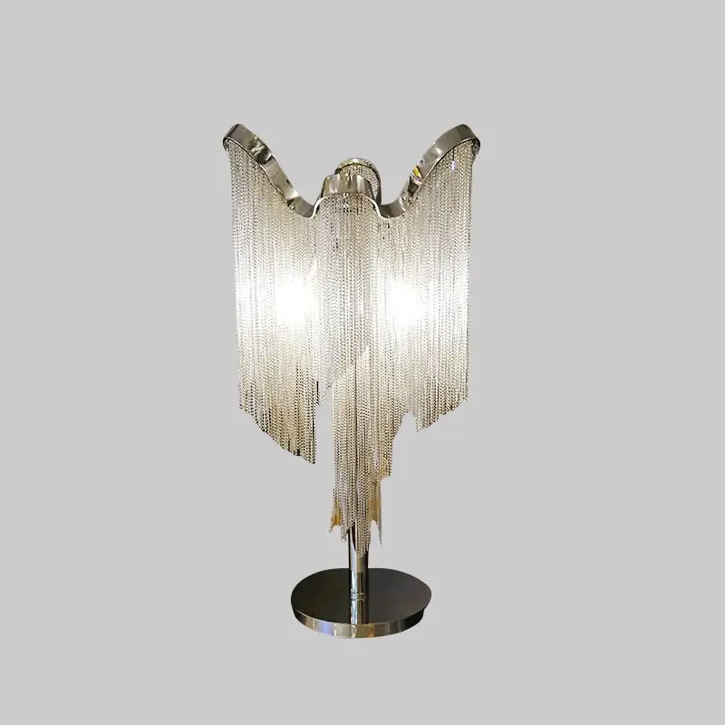 Postmodern Luxury Table Lamp Aluminum Chain Tassel Table Lights Nordic Italy Creative Art Desk Lamp Bar Bedroom Study Desk Lamp
Postmodern Luxury Table Lamp Aluminum Chain Tassel Table Lights Nordic Italy Creative Art Desk Lamp Bar Bedroom Study Desk Lamp