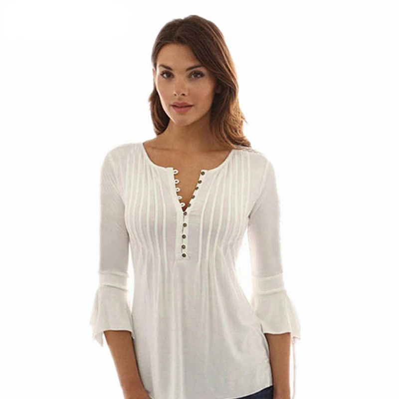 Style Women Blouse Shirts 2022 Elegant Ruffles Women Tops clothes Flare Sleeve Solid Casual Loose Shirt blusas feminina
Style Women Blouse Shirts 2022 Elegant Ruffles Women Tops clothes Flare Sleeve Solid Casual Loose Shirt blusas feminina