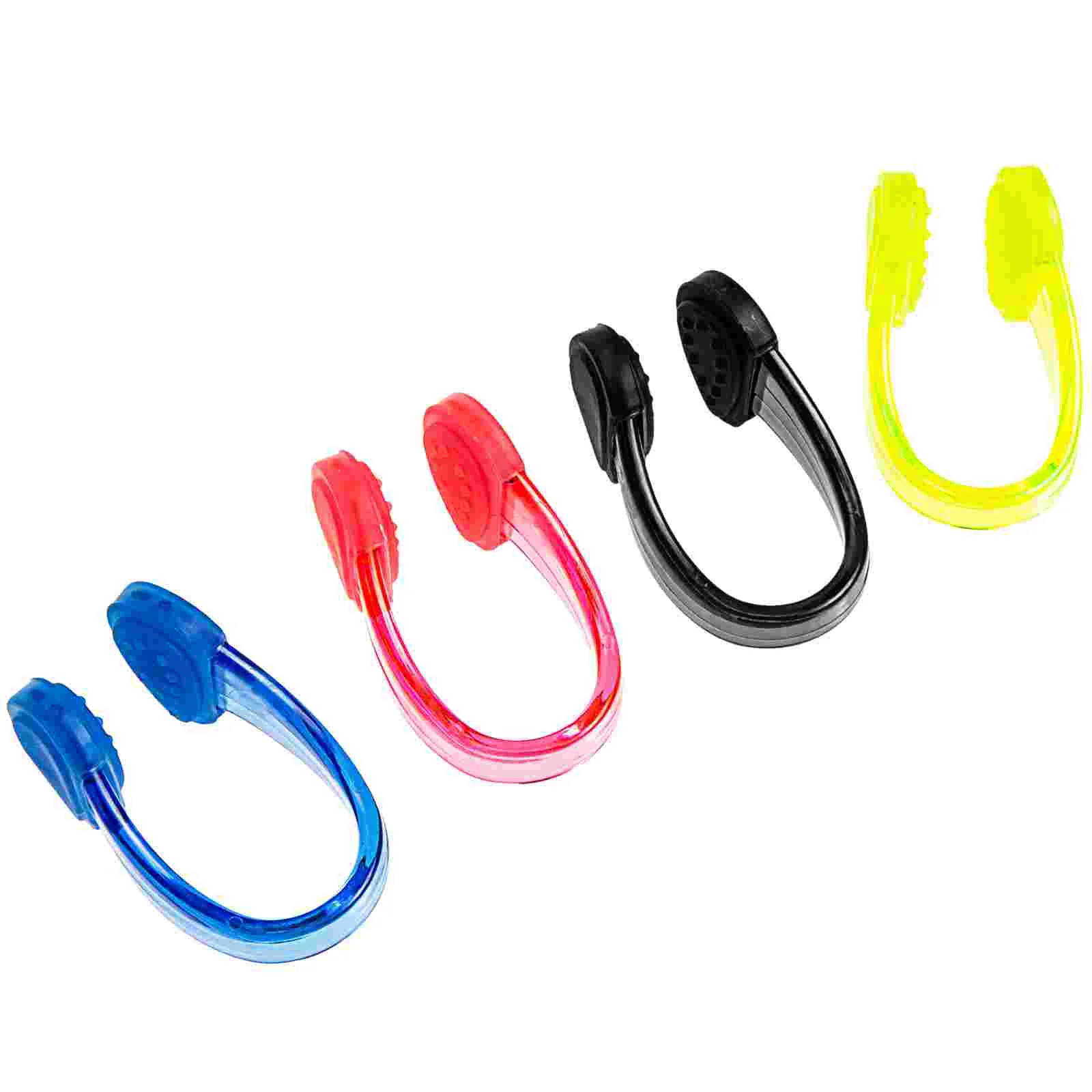 

4 Pcs Swimming Nose Clip Swimmer Accessory Convenient Clamps Professional Soft Wear-resistant Clips Silica Gel Child Plugs