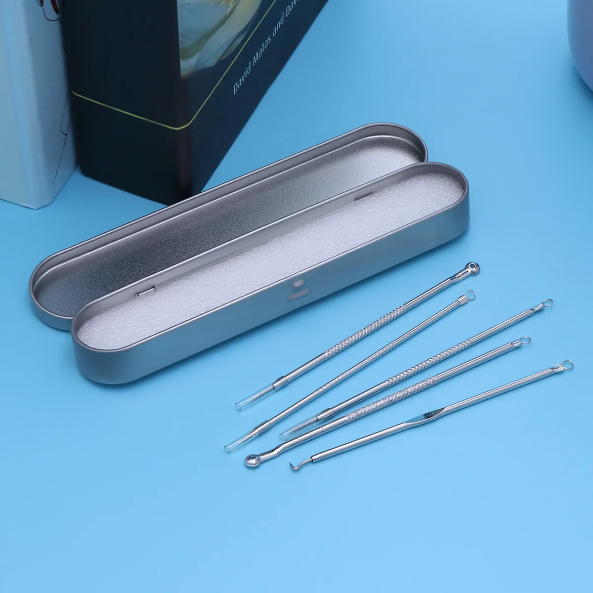 5 Pcs Tweezer Kit Pimple Extractor Tool Stainless Steel Comedone Metal Remover Acne Removal Tools
5 Pcs Tweezer Kit Pimple Extractor Tool Stainless Steel Comedone Metal Remover Acne Removal Tools