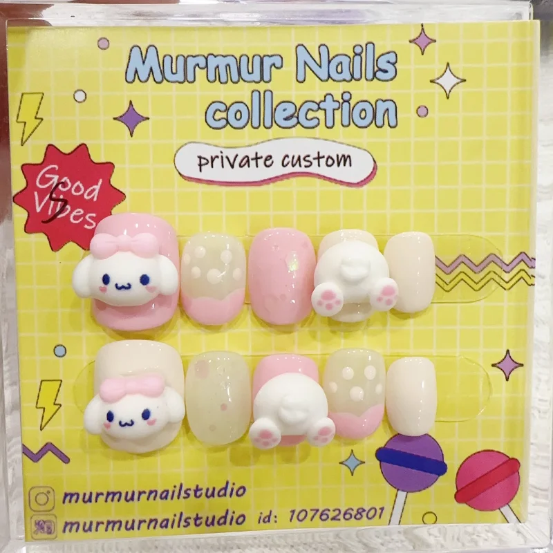 DIY Anime Cinnamoroll Nail Art Stickers Kawaii Cartoon 3d Doll Detachable Short Fake Nails Patch Full Cover Nail Tips Gifts Toys
DIY Anime Cinnamoroll Nail Art Stickers Kawaii Cartoon 3d Doll Detachable Short Fake Nails Patch Full Cover Nail Tips Gifts Toys