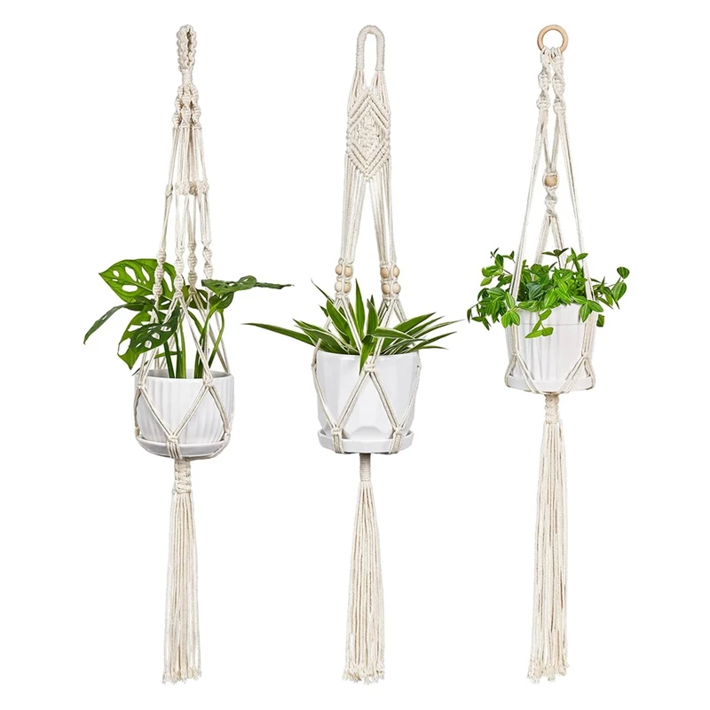 Hanging Planters For Indoor Plants,6 Pack Single Tier Plant Macrame Hangers, Handmade Cotton Rope Hanging Plant Holders
Hanging Planters For Indoor Plants,6 Pack Single Tier Plant Macrame Hangers, Handmade Cotton Rope Hanging Plant Holders