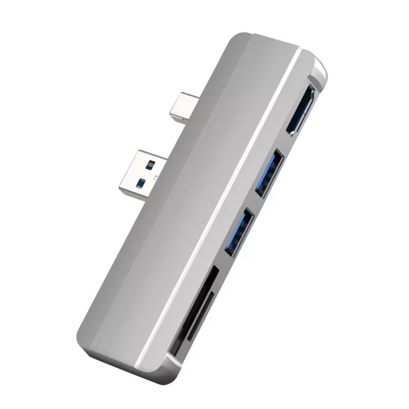 5-in-1 USB Hub For Surface Pro Docking Station HDMI-compatible HD Projection Screen For SD/TF Card Reader Expansion USB3.0 Dock
5-in-1 USB Hub For Surface Pro Docking Station HDMI-compatible HD Projection Screen For SD/TF Card Reader Expansion USB3.0 Dock
