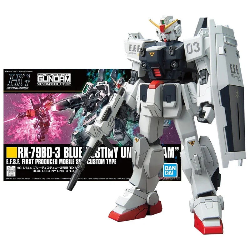 Bandai Gundam Model Kit Anime Figure HGUC 1/144 RX-79BD-3 Blue Destiny Unit 3 Exam Gunpla Anime Action Figure Toys for Children
Bandai Gundam Model Kit Anime Figure HGUC 1/144 RX-79BD-3 Blue Destiny Unit 3 Exam Gunpla Anime Action Figure Toys for Children