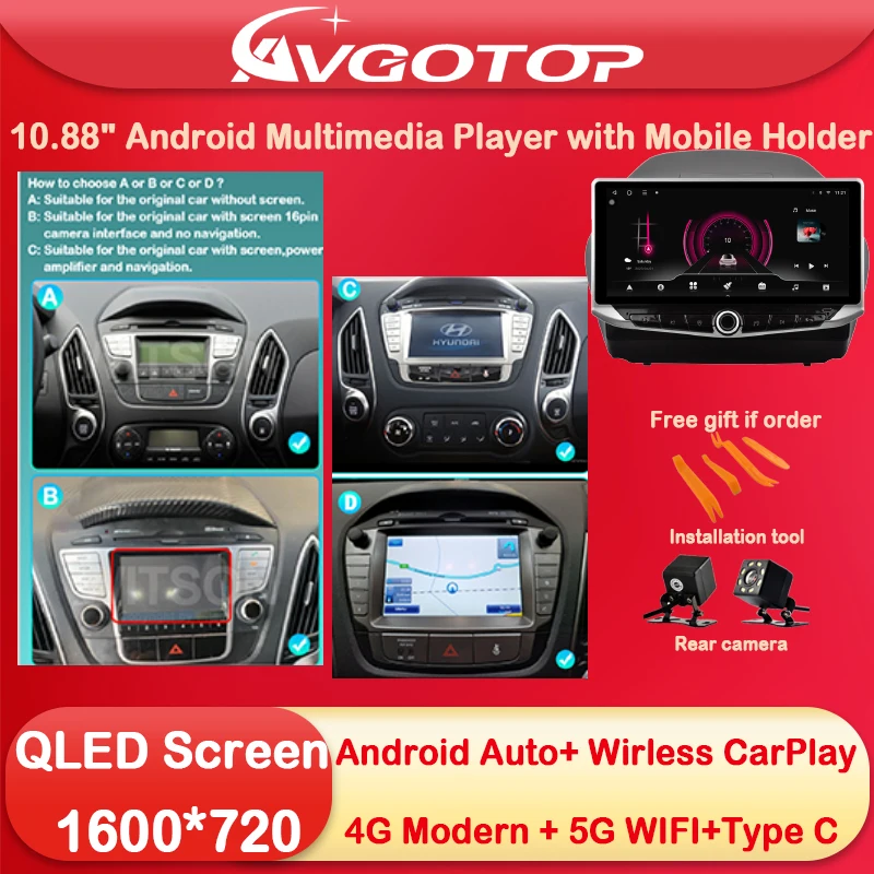 10.88 Android 13 Car Radio Multimedia for HYUNDAI TUCSON/IX35 2009 2010 12 Type-C charging DSP 4G sim card 5G WIFI Carplay Auto
10.88 Android 13 Car Radio Multimedia for HYUNDAI TUCSON/IX35 2009 2010 12 Type-C charging DSP 4G sim card 5G WIFI Carplay Auto