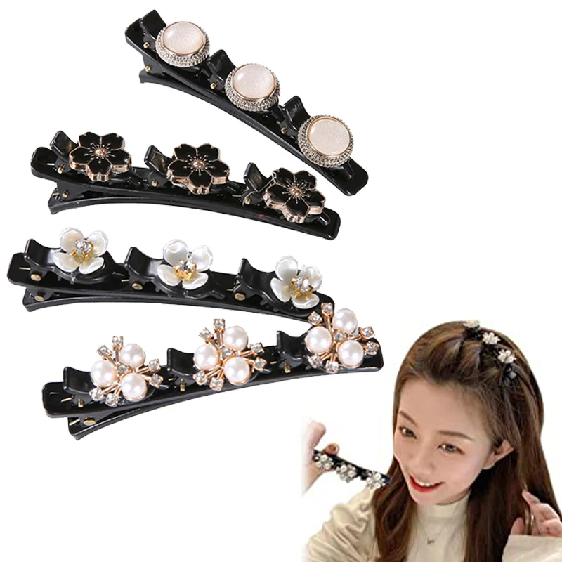 Shiny Pearl Flowers Hair Clips For Women Girl Easily Braided Hair Clip Hair Bands Rhinestone Hairpin Duckbill Clip Headwear Gift
Shiny Pearl Flowers Hair Clips For Women Girl Easily Braided Hair Clip Hair Bands Rhinestone Hairpin Duckbill Clip Headwear Gift