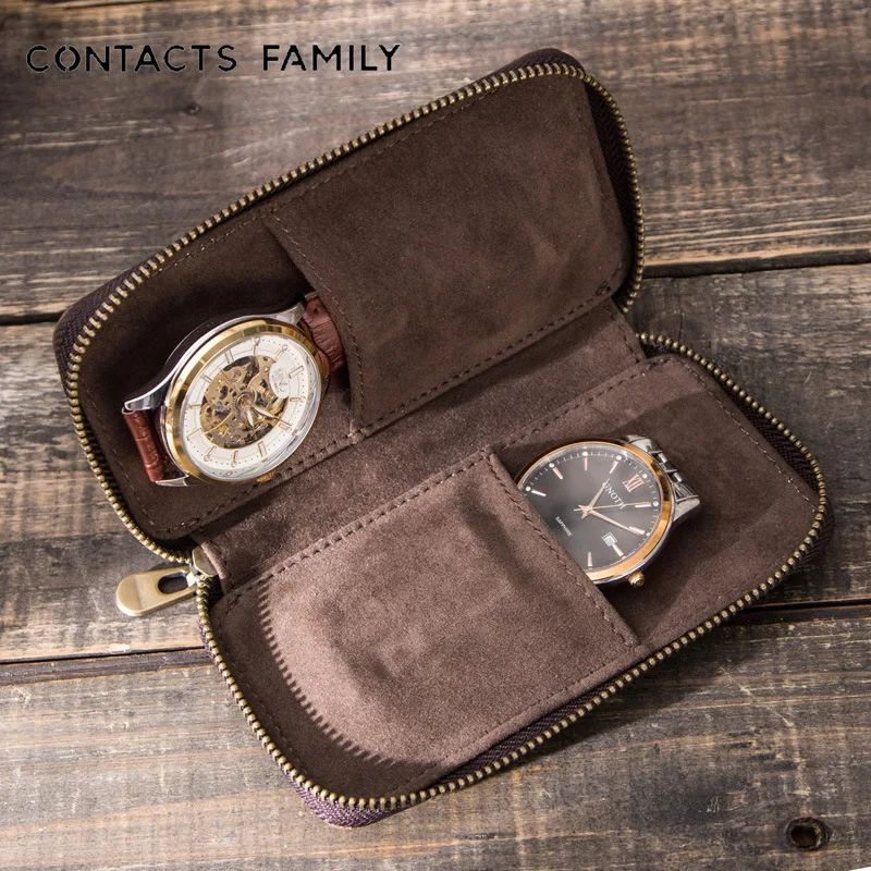 Premium REAL Natural Leather Watch Storage Bag Watch-Box Luxury Clock Travel Bag Protective Case Zipper Design Can In 2 Watches
Premium REAL Natural Leather Watch Storage Bag Watch-Box Luxury Clock Travel Bag Protective Case Zipper Design Can In 2 Watches