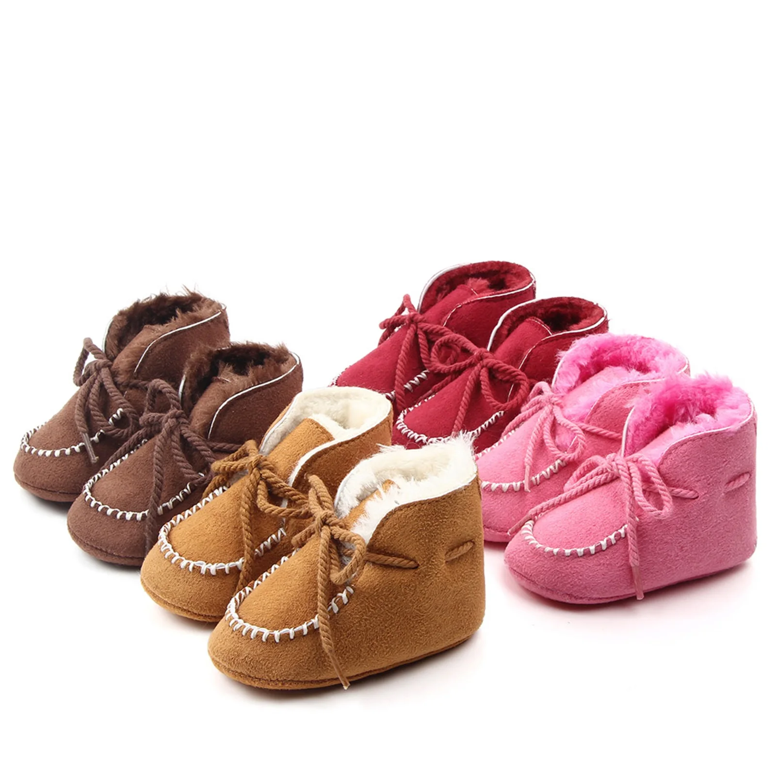 Winter Newborn Baby Thicken Lining Boots Tie-Up Adjustable Drawstring Non-Slip Sole Plain Warm Thermal Early Walkers Shoes
Winter Newborn Baby Thicken Lining Boots Tie-Up Adjustable Drawstring Non-Slip Sole Plain Warm Thermal Early Walkers Shoes