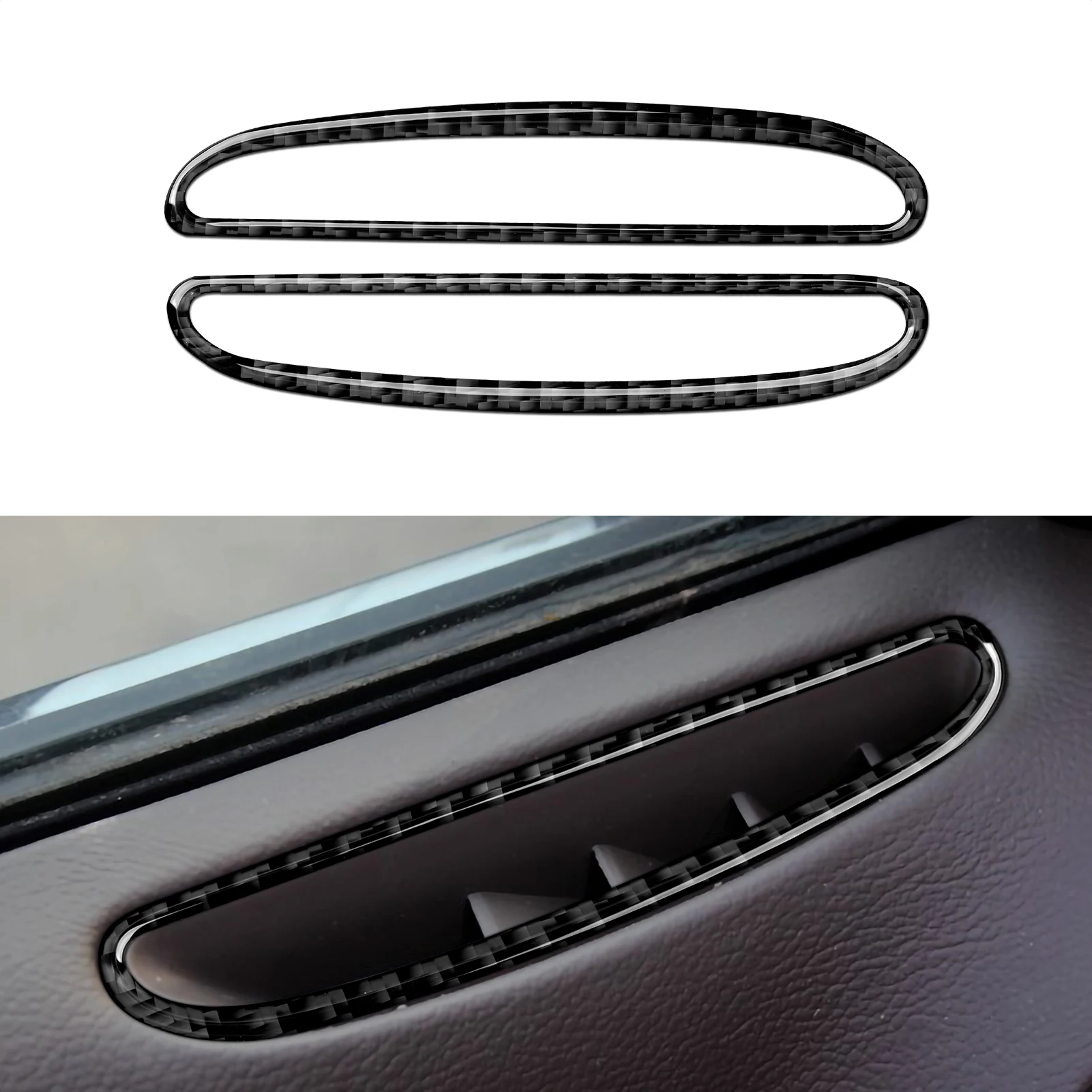 

Наклейки на дверь автомобиля на вентиляционное отверстие для 2011 - 2023 Chrysler 300, аксессуары, наклейки из углеродного волокна для интерьера