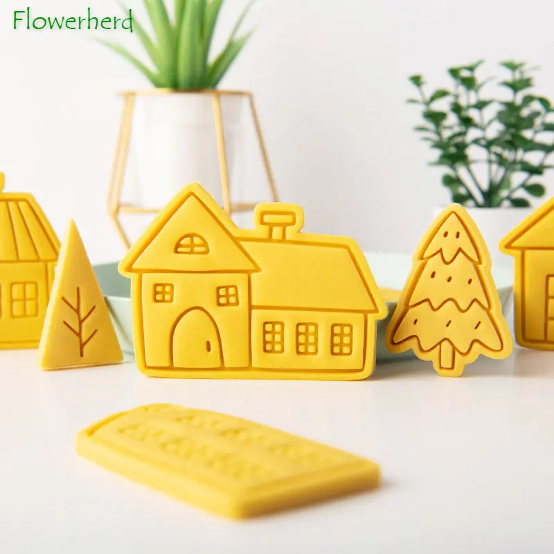 Christmas Villa Small House Biscuit Mold Cartoon House Flip Sugar Cookie Press Novice DIY Baking Tools Accessories Cookie Cutter
Christmas Villa Small House Biscuit Mold Cartoon House Flip Sugar Cookie Press Novice DIY Baking Tools Accessories Cookie Cutter