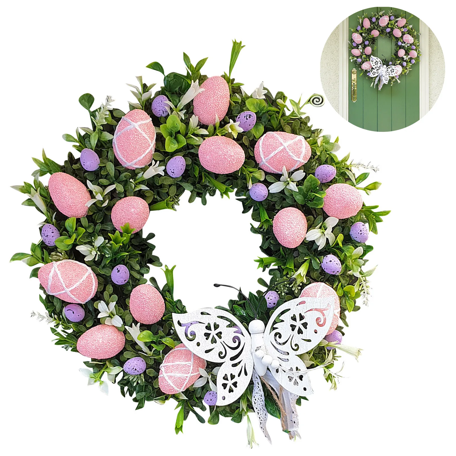 Easter Wreath Beautiful Lovely Spring Front Door Decor Artificial Happy Easter Bunny Wreath Wall Hangings Long-lasting Color
Easter Wreath Beautiful Lovely Spring Front Door Decor Artificial Happy Easter Bunny Wreath Wall Hangings Long-lasting Color