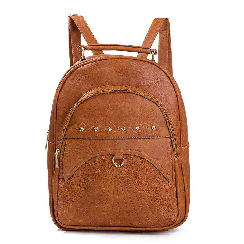 Classic Vintage PU Leather Women Backpack Big Capacity School Bags Rivet Female Backpacks Shoulder Bag Bagpack Mochila
Classic Vintage PU Leather Women Backpack Big Capacity School Bags Rivet Female Backpacks Shoulder Bag Bagpack Mochila