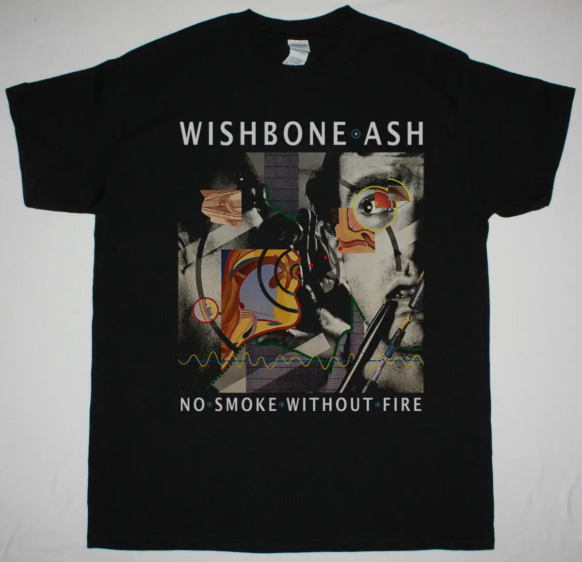 WISHBONE ASH NO SMOKE WITHOUT FIRE 1978 BLACK T SHIRT URIAH HEEP JETHRO TULL
WISHBONE ASH NO SMOKE WITHOUT FIRE 1978 BLACK T SHIRT URIAH HEEP JETHRO TULL