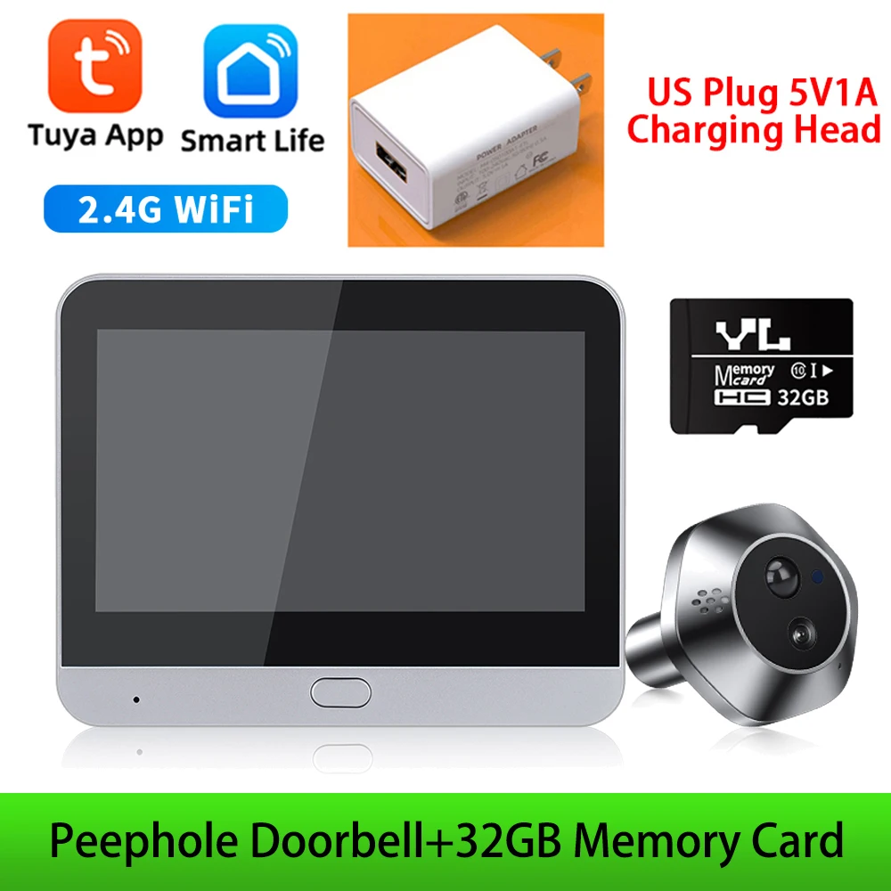 Elecpow Smart Tuya Wi-Fi дверная камера 1080P 4,3 дюйма
Elecpow Smart Tuya Wi-Fi дверная камера 1080P 4,3 дюйма