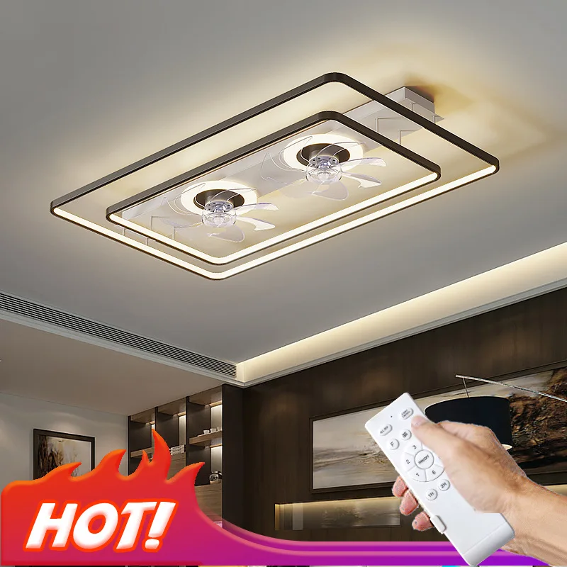 Nordic Smart LED Ceiling Light with Fan for Living Room Remote Control Included Surface Mounted Chandelier Lamps AC 110V or 220V
Nordic Smart LED Ceiling Light with Fan for Living Room Remote Control Included Surface Mounted Chandelier Lamps AC 110V or 220V