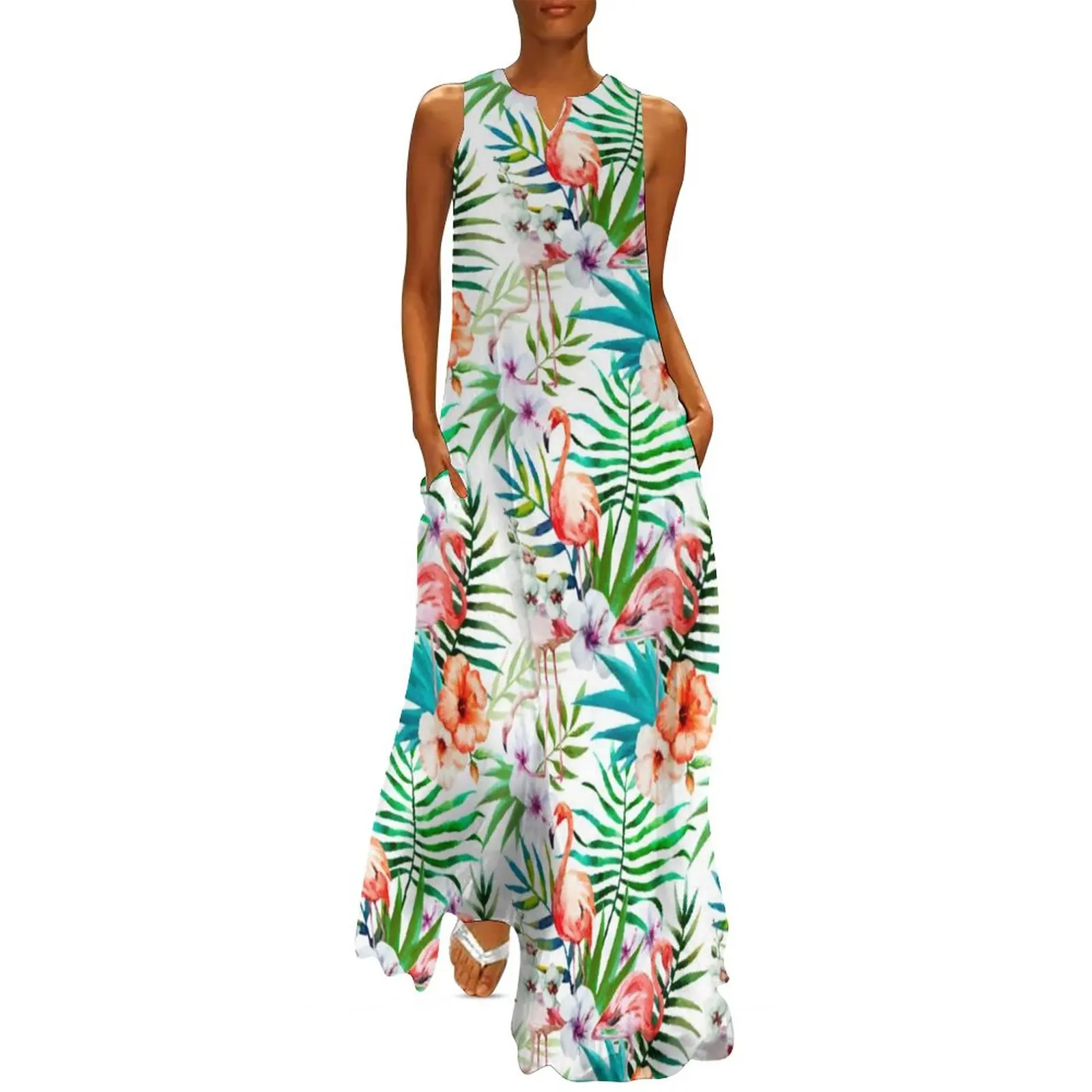 Tropical Pink Flamingo Dress Botanical Flower Print Night Club Maxi Dress Street Boho Beach Long Dresses V Neck Pattern Vestido
Tropical Pink Flamingo Dress Botanical Flower Print Night Club Maxi Dress Street Boho Beach Long Dresses V Neck Pattern Vestido