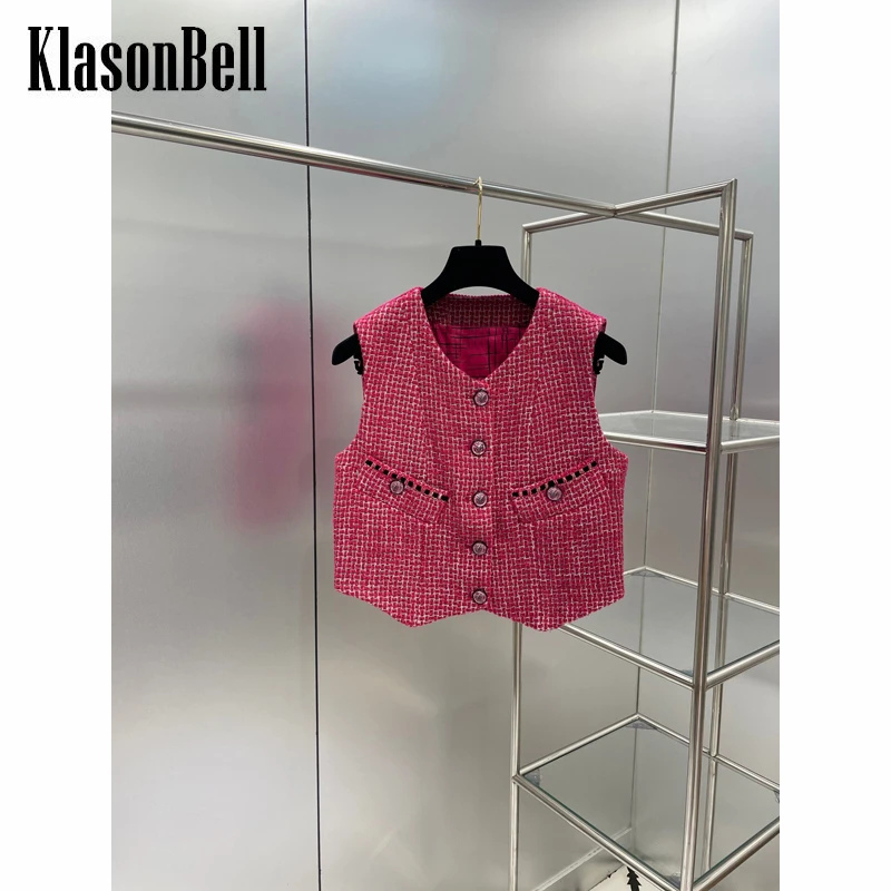 9,27 KlasonBell модный клетчатый короткий твидовый жилет без рукавов, женский жилет
9,27 KlasonBell модный клетчатый короткий твидовый жилет без рукавов, женский жилет