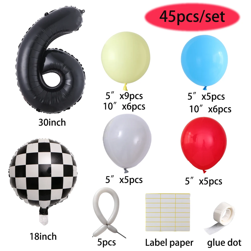 45 шт., Черные гоночные шары BALONAR 
45 шт., Черные гоночные шары BALONAR