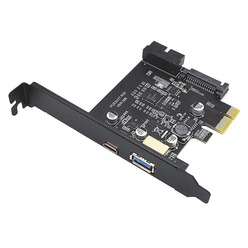 USB3.0 Type C Front Adapter Card PCIE With Internal 19Pin Adapter Card RENESAS D720201 High Performance Chip
USB3.0 Type C Front Adapter Card PCIE With Internal 19Pin Adapter Card RENESAS D720201 High Performance Chip