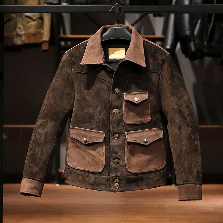 thick Free shipping.Luxury 2mm camelskin jacket.vintage casual quality suede leather coat.Brown men camel hide cloth
thick Free shipping.Luxury 2mm camelskin jacket.vintage casual quality suede leather coat.Brown men camel hide cloth