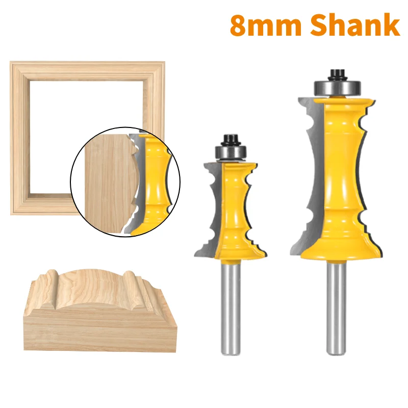 8MM Shank Crown Moulding Router Bit Mitered Door Drawer Woodworking Milling Cutter For Wood Handrail Line
8MM Shank Crown Moulding Router Bit Mitered Door Drawer Woodworking Milling Cutter For Wood Handrail Line