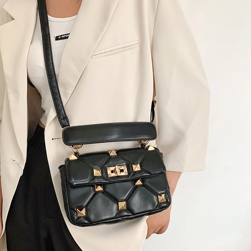 Small Rivet Design PU Leather Crossbody Bag For Women 2021 Shoulder Handbags And Purses Female Travel Designer Totes
Small Rivet Design PU Leather Crossbody Bag For Women 2021 Shoulder Handbags And Purses Female Travel Designer Totes