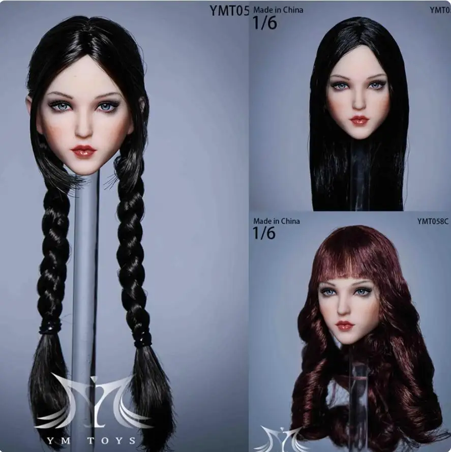 YMTOYS YMT058 1/6 женщина-солдат милая скульптура головы модель аксессуары игрушка