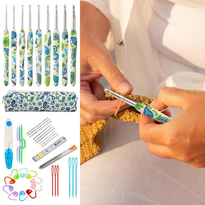 Portable Crochet Hooks Set Aluminum Crochet Hooks Multiple Color Knitting Hooks Needles Crochet Hooks Set With Storage Bag
Portable Crochet Hooks Set Aluminum Crochet Hooks Multiple Color Knitting Hooks Needles Crochet Hooks Set With Storage Bag