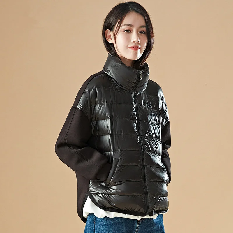 

Женский зимний пуховик, Новое поступление 2023, женское корейское модное повседневное однотонное пальто на белом утином пуху 90%