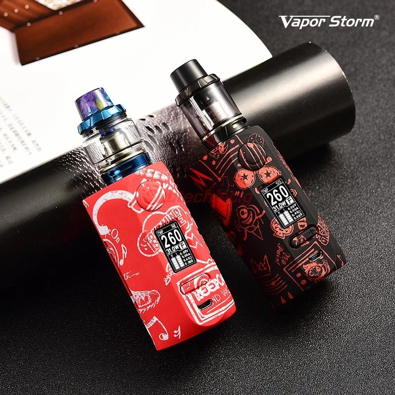 

Authentic Vapor Storm 230 Electronic Cigarettes Vape Mod Kit 200w Box Mod for Dual 18650 Battery Bypass TCR Mode 2ml Hawk Tank