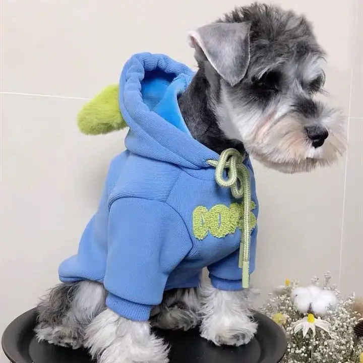 Dog clothes autumn and winter Schnauzer Bichon Teddy small and medium-sized dog cat plus velvet warm hooded sweatshirt
Dog clothes autumn and winter Schnauzer Bichon Teddy small and medium-sized dog cat plus velvet warm hooded sweatshirt