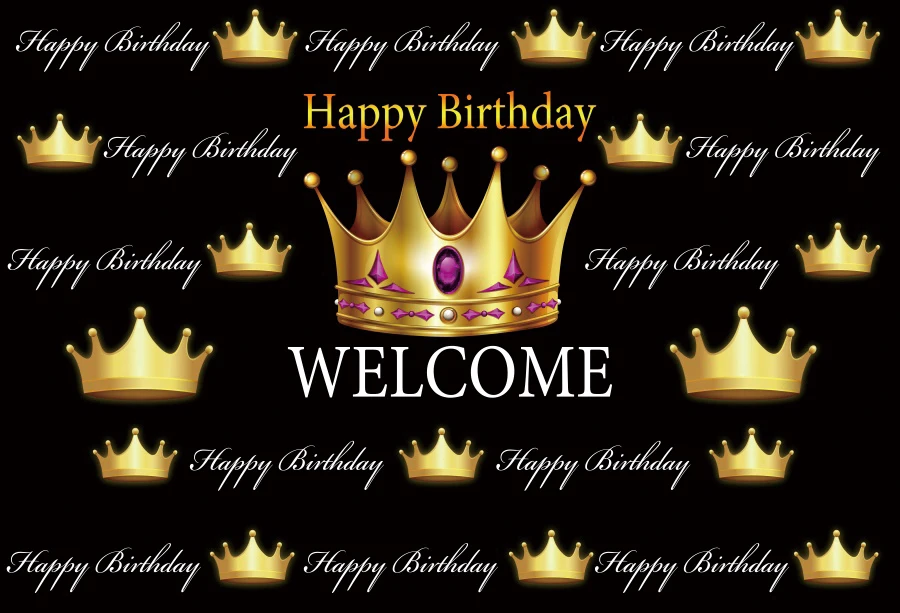 Happy Birthday Background Crown Birthday Party Decoration Banner Men Ladies Indoor and Outdoor Birthday Party Supplies
Happy Birthday Background Crown Birthday Party Decoration Banner Men Ladies Indoor and Outdoor Birthday Party Supplies