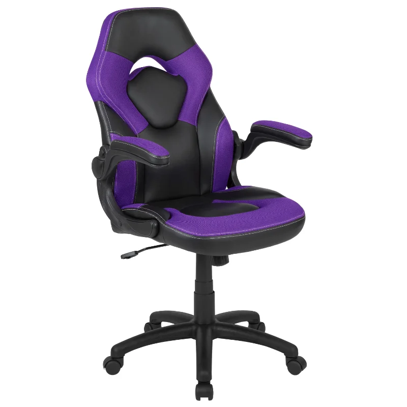Flash Furniture X10 Gaming Chair Racing Office Ergonomic Computer PC Adjustable Swivel Chair with Flip-up Arms, Purpl
Flash Furniture X10 Gaming Chair Racing Office Ergonomic Computer PC Adjustable Swivel Chair with Flip-up Arms, Purpl