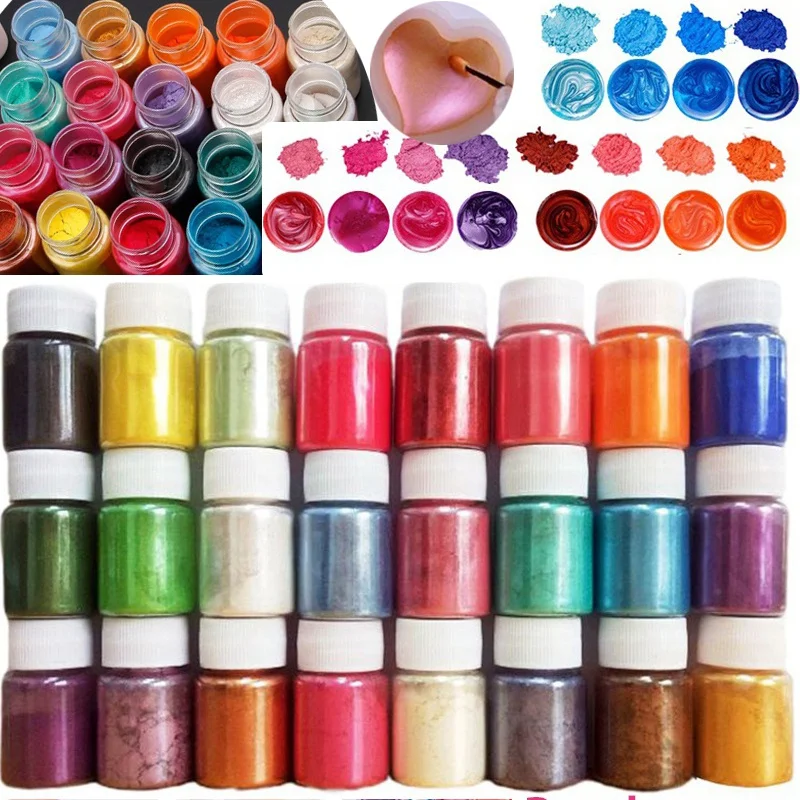 

10g/bottle Multicolors Mica Poweder Epoxy Resin Dye Pearlescent Mica Powder DIY Magic Polarized Symphony Mermaid Pearl Pigment*&