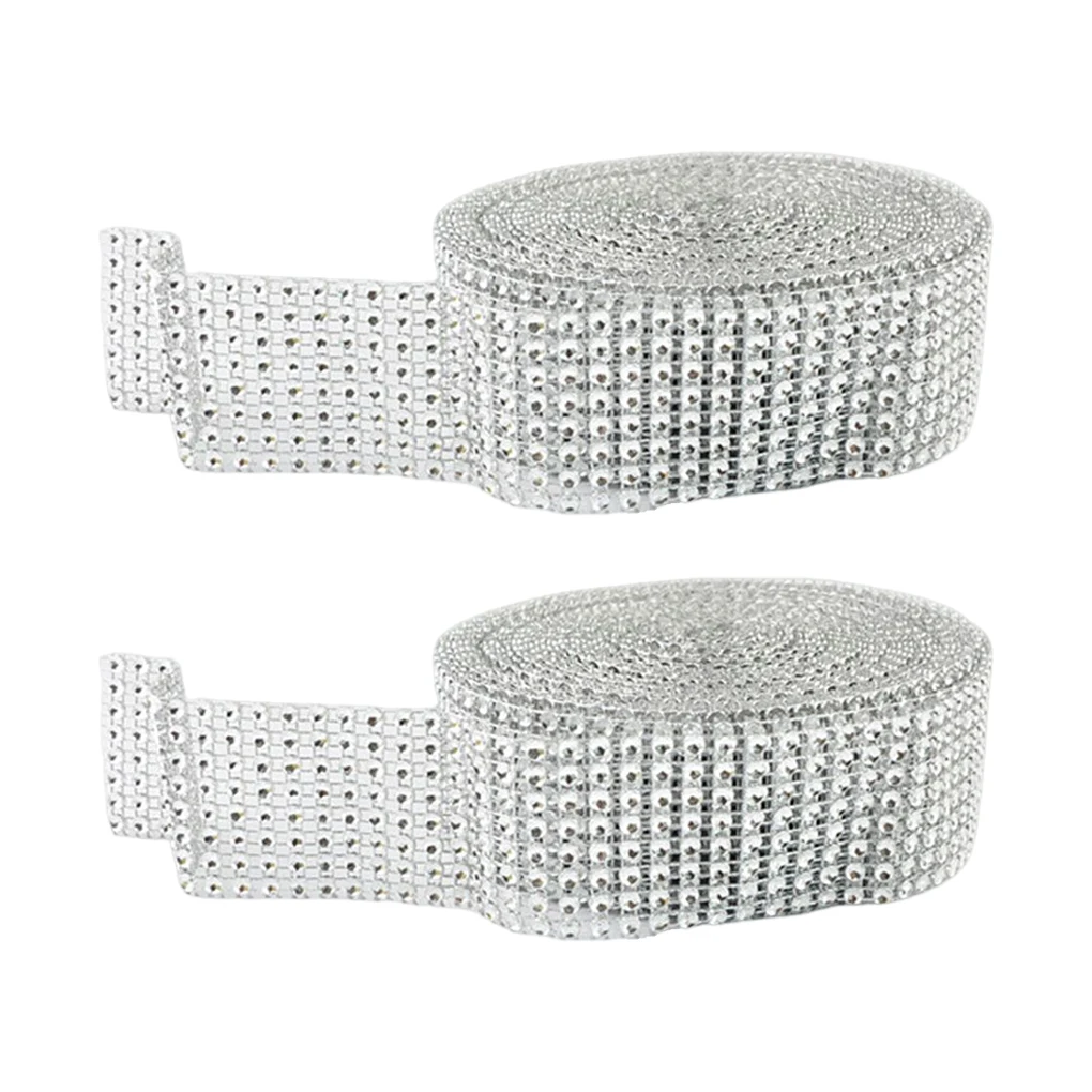 2 Rolls Electroplated Rhinestone Imitation Diamond Wrapped Silver Ornaments Crossed Mesh Ribbon Tape Shiny Choker
2 Rolls Electroplated Rhinestone Imitation Diamond Wrapped Silver Ornaments Crossed Mesh Ribbon Tape Shiny Choker