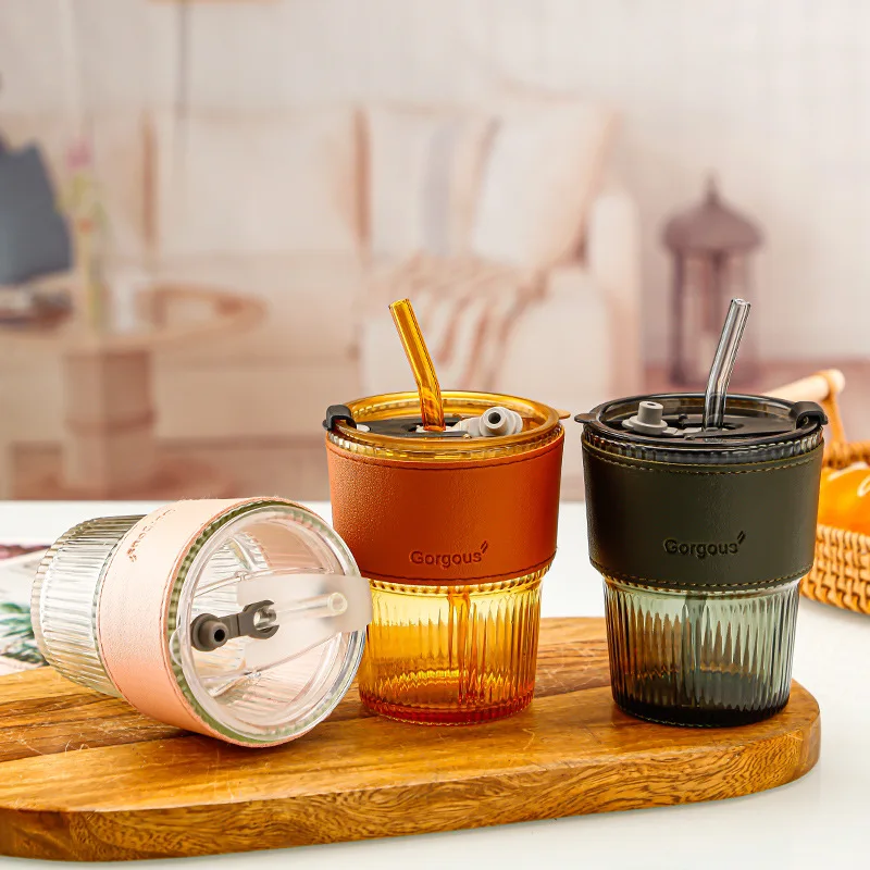 400ML Straw Glass Large Capacity Home Office Glass Straw Cup With Lid Coffee Cup Leak Proof Home Supplies Kitchen Bar Supplies
400ML Straw Glass Large Capacity Home Office Glass Straw Cup With Lid Coffee Cup Leak Proof Home Supplies Kitchen Bar Supplies