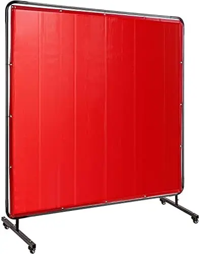 Экран с рамкой 8 'x 6', Сварочная занавеска С 4 колесами, защитный экран для сварки, красный огнестойкий винил, портативный
Экран с рамкой 8 'x 6', Сварочная занавеска С 4 колесами, защитный экран для сварки, красный огнестойкий винил, портативный
