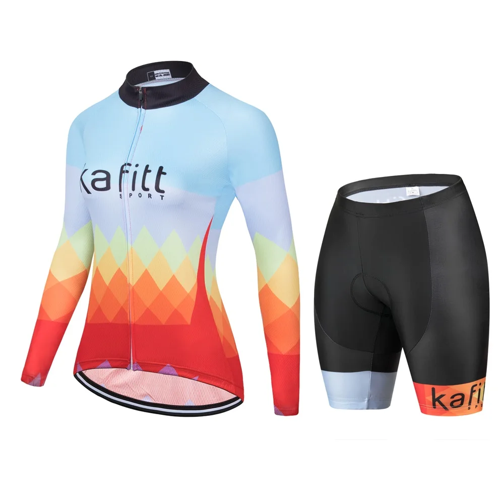 Kafitt Women's Long Sleeve Cycling Jersey Short Pants 2021 Bike Shirt Ropa Ciclism Bicycle Wear Clothes Breathable Tops Summer
Kafitt Women's Long Sleeve Cycling Jersey Short Pants 2021 Bike Shirt Ropa Ciclism Bicycle Wear Clothes Breathable Tops Summer