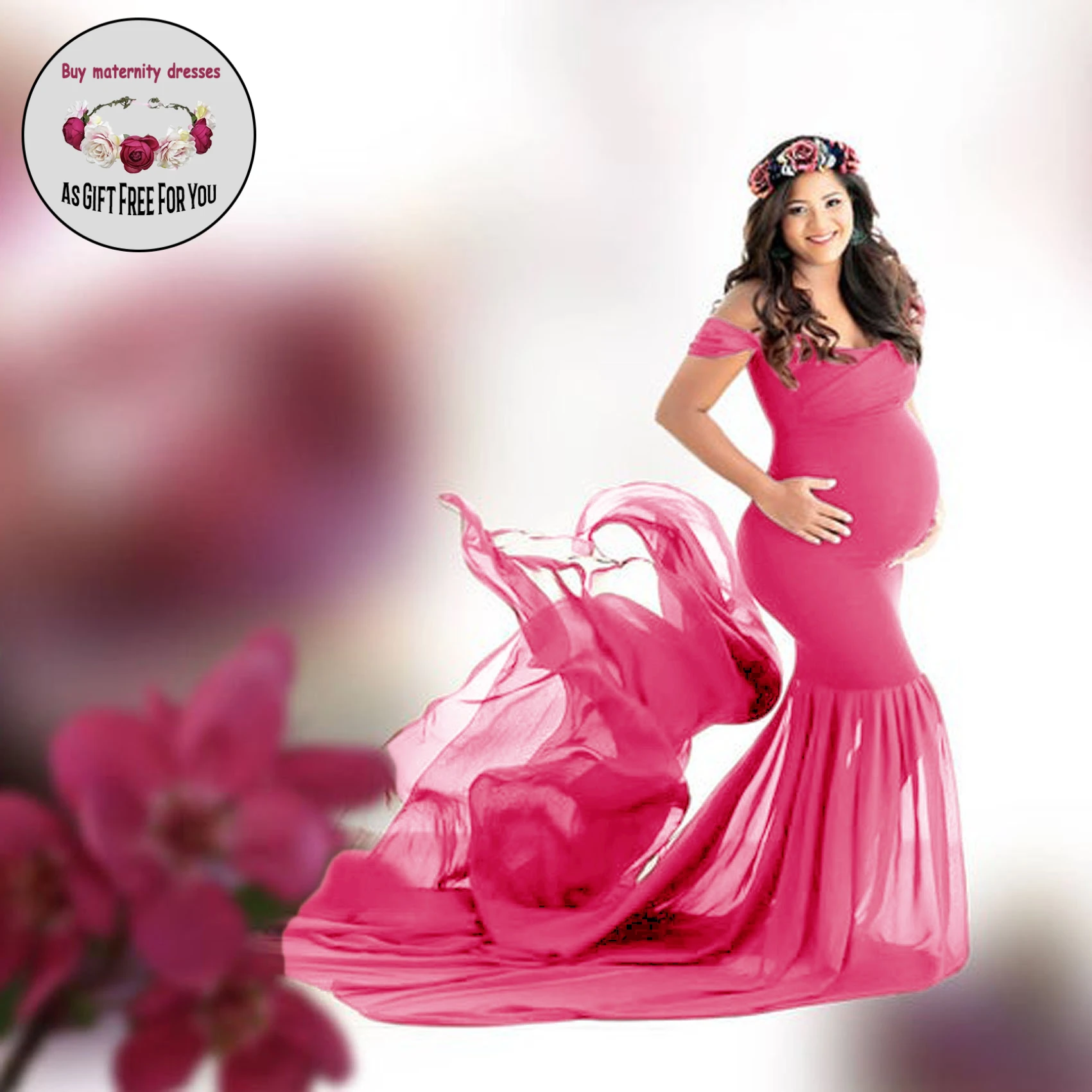 women Maternity Dress Off Shoulder Chiffon Gown Split Front Maxi Pregnancy Dresses Maternity Dress for Photography
women Maternity Dress Off Shoulder Chiffon Gown Split Front Maxi Pregnancy Dresses Maternity Dress for Photography
