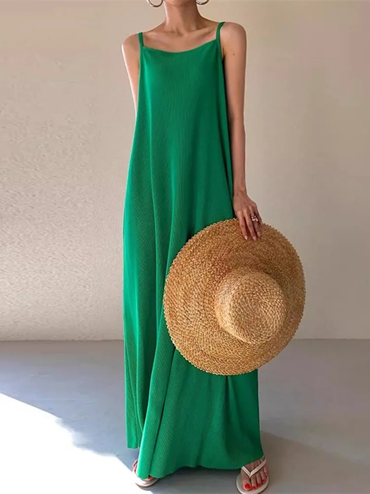 GUUZYUVIZ Vintage Off Shoulder Spaghetti Strap Dress for Women Summer Loose Casual Sleeveless Solid Long Dresses Vestidos
GUUZYUVIZ Vintage Off Shoulder Spaghetti Strap Dress for Women Summer Loose Casual Sleeveless Solid Long Dresses Vestidos