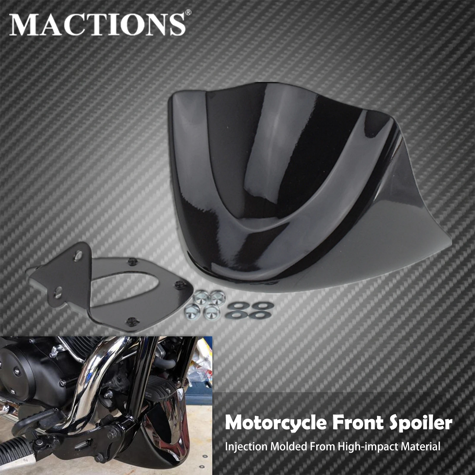 Motorcycle Front Chin Spoiler Lower Air Dam Fairing Cover Gloss Black For Harley Dyna Fat Bob StreetBob Wide Glide FXD 2006-2017
Motorcycle Front Chin Spoiler Lower Air Dam Fairing Cover Gloss Black For Harley Dyna Fat Bob StreetBob Wide Glide FXD 2006-2017
