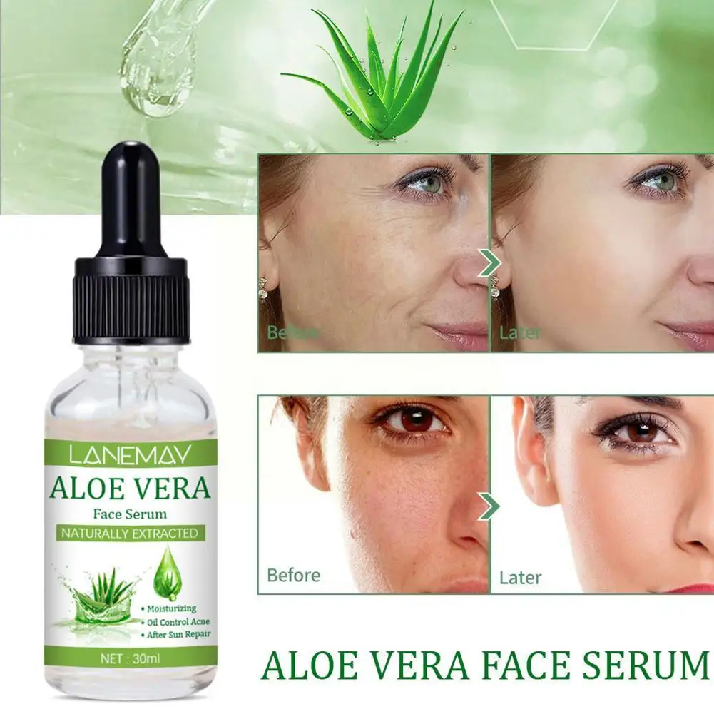 

Aloe Vera Anti-aging Face Serum Vitamin E Organic Aloe Spots Brightening Moisture Dark Essence Vera Wrinkles Face Hydrating K8G0