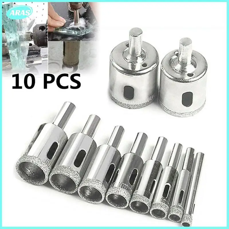 10pcs 6-30mm Sharp Diamond Coated Drill Bit Tile Hole Saw Use for Glass Ceramic Marble Tile Granite DIY Power Tool Accessories
10pcs 6-30mm Sharp Diamond Coated Drill Bit Tile Hole Saw Use for Glass Ceramic Marble Tile Granite DIY Power Tool Accessories