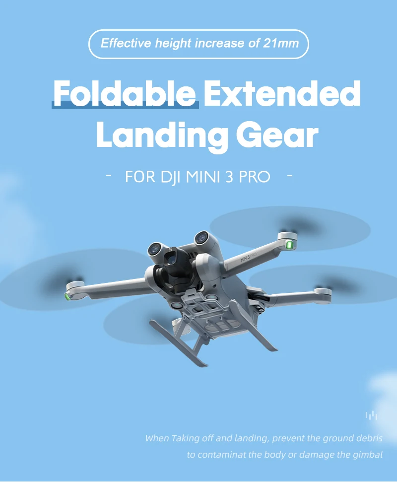Suitable for DJI Mini 3pro special heightening landing gear anti-fall buffer training frame folding tripod drone accessories
Suitable for DJI Mini 3pro special heightening landing gear anti-fall buffer training frame folding tripod drone accessories
