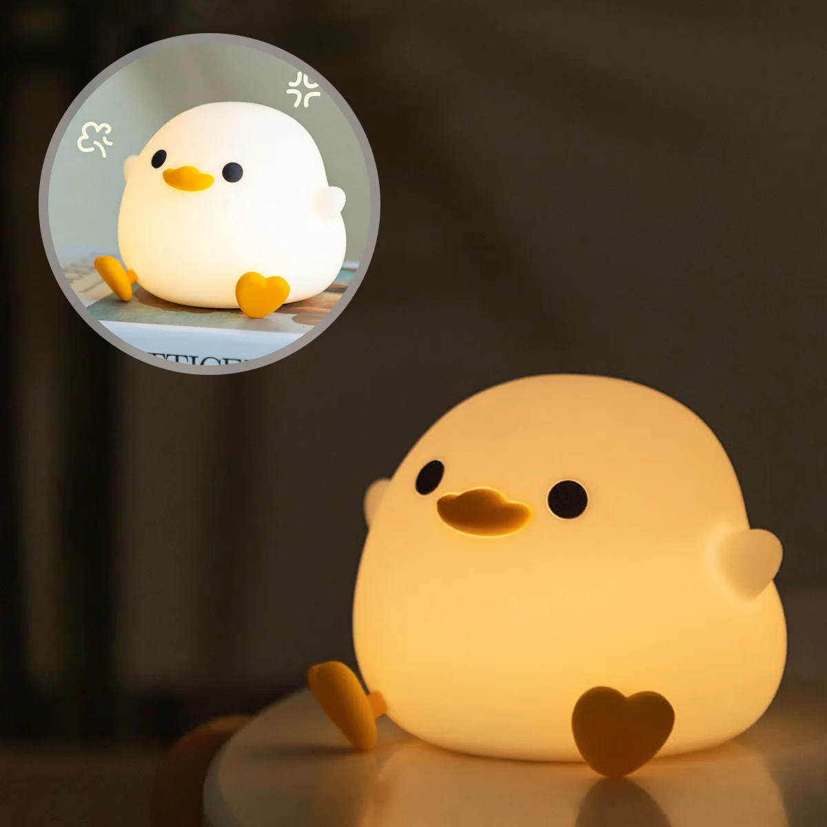 Small Duck Night Light Cute Cartoon Duck Touch Lamp Silicone Nursery Light with Timing Function Rechargeable Mini Baby Bedside
Small Duck Night Light Cute Cartoon Duck Touch Lamp Silicone Nursery Light with Timing Function Rechargeable Mini Baby Bedside