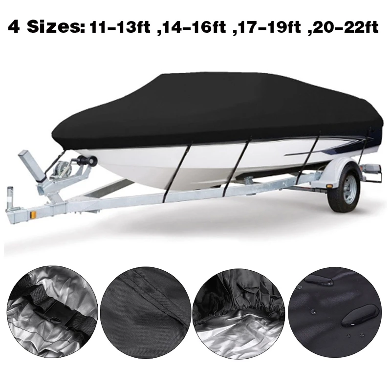 Waterproof Boat Cover Heavy Duty 210D Marine Grade Polyester Canvas Trailerable Fits V-Hull Tri-Hull Runabout Boat Cover
Waterproof Boat Cover Heavy Duty 210D Marine Grade Polyester Canvas Trailerable Fits V-Hull Tri-Hull Runabout Boat Cover